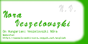 nora veszelovszki business card