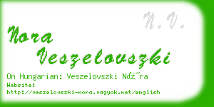 nora veszelovszki business card